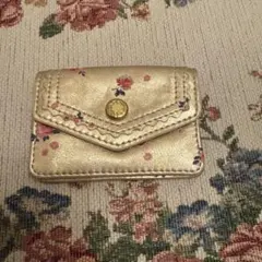 キャスキッドソン　ゴールド 花柄 カードケース　コインケース