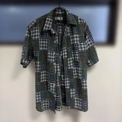 MADEINWORLD KNOT パッチワーク チェックシャツ 半袖 Lサイズのサムネイル