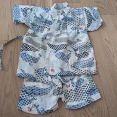 クジラ柄 90cm 甚平