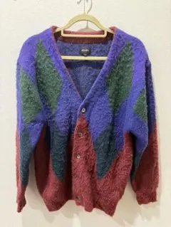 ダイヤモンドパターン カーディガン