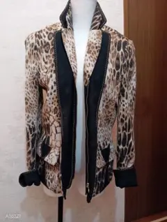 伊太利亜ヒョウ柄テーラードジャケット
