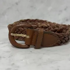 USA 90s vintage OLD メッシュベルト 本革 綱 紐 ベルト