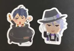 ツイステ　デュース&アズール　みふねたかしデサインステッカー