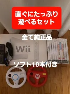 【任天堂】Wii本体直ぐに遊べるソフト10本セットAAA