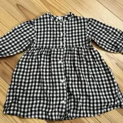 Seraph チェック柄 チュニック ワンピース ブラウス 90cm お出かけ着