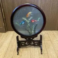 中国美術 置物 中国工芸品 インテリア 木製 飾り物 金魚