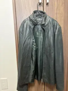 ダークグリーン ラムレザー ジャケット ACROSS DAY DREAM