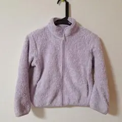 130cmユニクロ薄紫色フリースジャケット