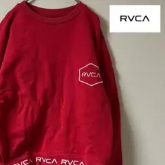 RVCA（ルーカ）ロゴ刺繍 スウェット/XS/レッド