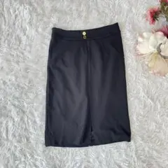 MANGOドレープタイトスカート（S）黒　キレイめ　ストレッチ◎のサムネイル