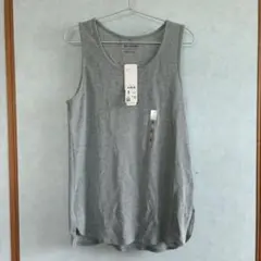 【新品タグ付】ライトオン バックナンバー ワッフル ロングタンクトップ グレー