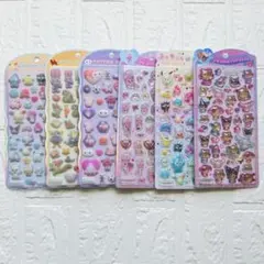 【国内正規品】　うるちゅる　コットンパフィ　サンリオ　ディズニー　シールセット