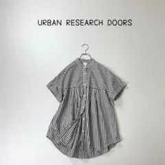 新品☆25AW アーバンリサーチドアーズ ストライプオーバーシャツ 