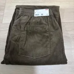 【新品】ユニクロ　コーデュロイイージーアンクルパンツ　茶　M 完売商品