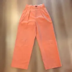 ROPE タック入り ワイドパンツ オレンジ