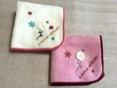 【未使用品】LAURAASHLEY ローラアシュレイ タオルハンカチ×2枚セット