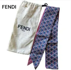 【美品】FENDI ピーカブーモンスター　バグズアイ　スカーフ　シルク　ラッピーのサムネイル