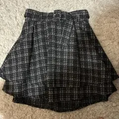 INGNI ツイードフレアミニスカート ブラック