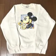 Disney ディズニー ミニー 90s スウェット ヴィンテージ 古着 白 L