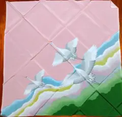 風呂敷 鶴柄 ピンク 和装小物