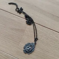 アンティーク調 ネックレス 帆船＆王冠 紋章モチーフ ヴィンテージ風