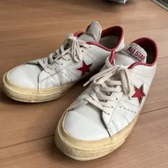 希少　コンバース　ワンスターレザー　26.5㎝ ホワイト×レッド