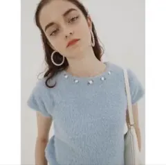 epine エピヌ　rose mohair knit ブルーのサムネイル
