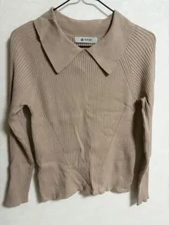 WEB限定nano UNIVERSE ライトベージュ長袖ニット