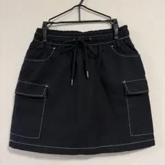 WEGO インパンツ付　スカート　ブラックポケット付きミニスカート