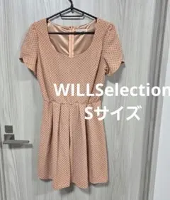 WILLSELECTION ドット柄ミニワンピース 半袖 ピンク　春　デート