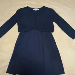 Mom et Moiネイビー ドレスとカーディガンのセット