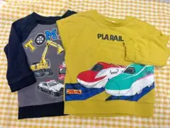 プラレール トレーナー はやぶさ　こまち　おまけ　長袖　新幹線　トミカ90cm