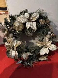コストコ costco クリスマスリース 白のサムネイル