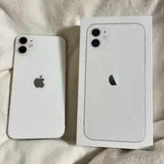 iPhone11 ホワイト 128GB 箱付き 고장·부품용 品 画面点灯不可
