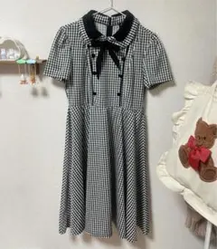 【5/10までの出品】チェック リボン 乃木坂風 ワンピース