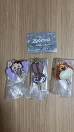 ズートピアガチャガチャ　アイスキャンディーチャーム　セット
