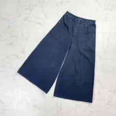 MARC JACOBS ワイドレッグデニムパンツ 黒 サイズ27*KD443のサムネイル