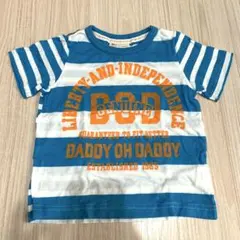 新品未使用 ダディオダディ Tシャツ 子供服 半袖 こどもの森 ボーダー 100のサムネイル
