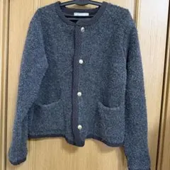 ROPE' PICNICのループ編みゴールドボタンニットカーディガン