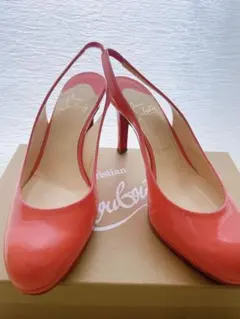 クリスチャンルブタン エナメル ハイヒール パンプス　ピンク37 23.5
