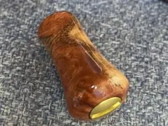 わたらせ樹脂工房製花梨瘤紅白 シマノ用左 滑り止め仕様 - メルカリ