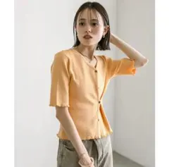 【mystic】半袖レイヤードカーディガン　美品