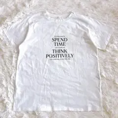 ショコラフィネローブ 英字 ロゴプリント Tシャツ 白 F 半袖 綿 コットンのサムネイル