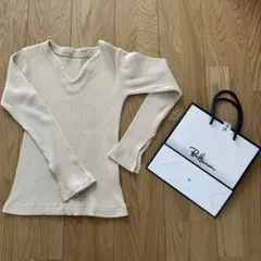 【試着のみ】YOUNG & OLSEN コットンリブ Vネックプルオーバー