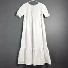 RETRO GIRLレトロガール ティアードシャツワンピース白 半袖 春夏フリー