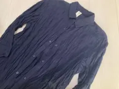 ラフコットンシャツ　紺のサムネイル