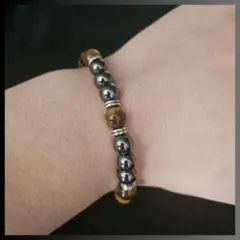 タイガーアイ 8㎜ ヘマタイト シルバーリング ブレスレット パワーストーン