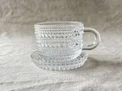 昭和レトロ ガラスバスケット カゴ 花器 2個セット ヴィンテージ