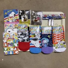 ミスドスヌーピー  キーホルダー 靴下 メモ帳  えんぴつ  消しゴム