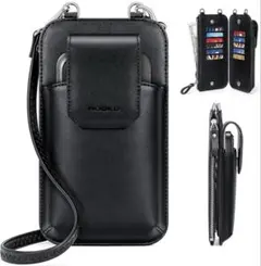 新品未使用✨スマホショルダー クロスボディ　バッグ お財布付き　ブラック　肩掛け